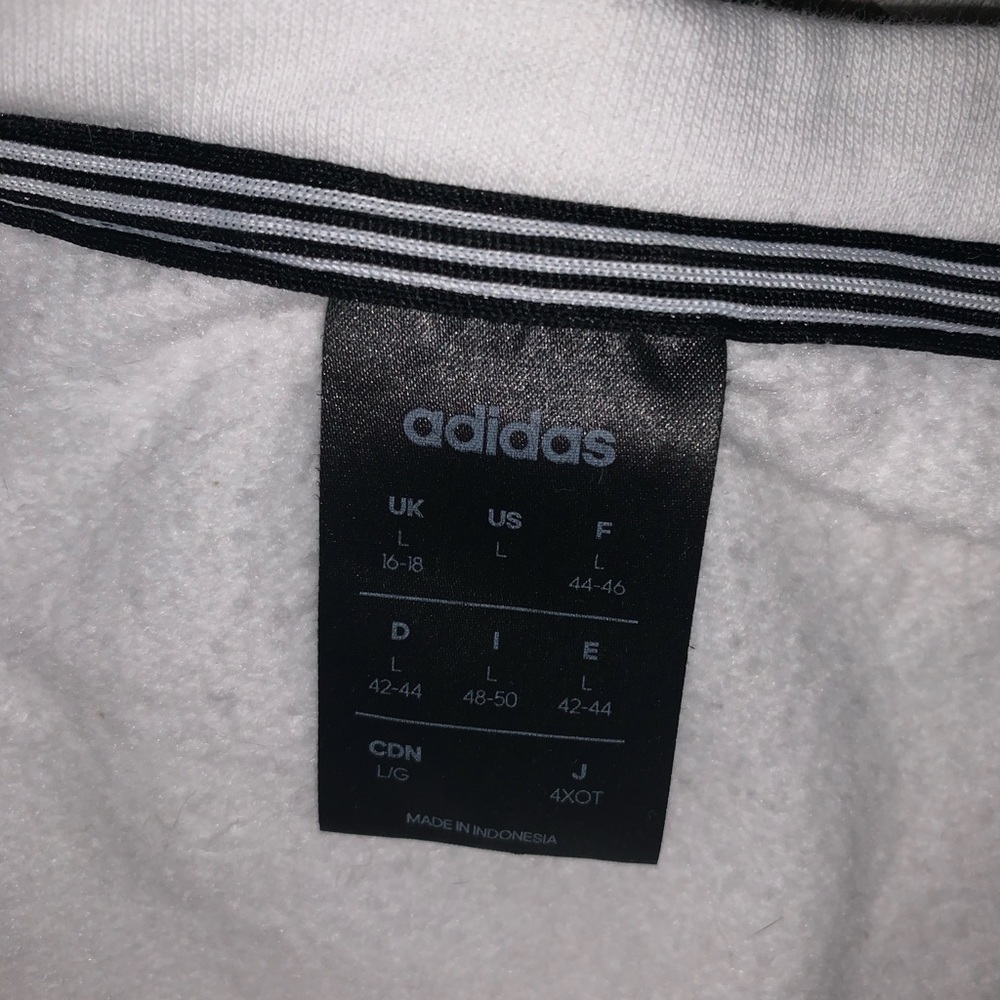 white adidas long sleeve ( L )